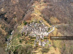 Luftaufnahme Corippo Verzasca Luftbild