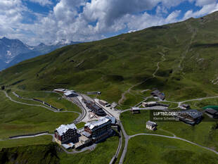 Luftaufnahme kleine Scheidegg Grindelwald Luftbild