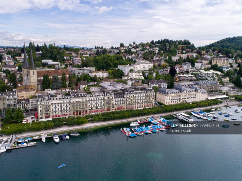 Luftaufnahme Luzern Nationalquai Luftbild