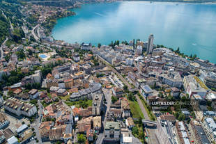 Luftaufnahme Montreux Zentrum Luftbild