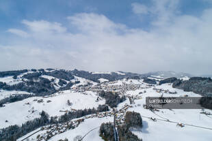 Luftaufnahme Oberegg AI im Winter Luftbild