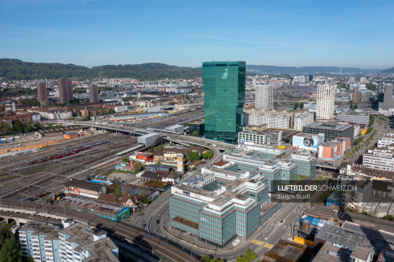 Luftaufnahme Primetower Zürich Luftbild