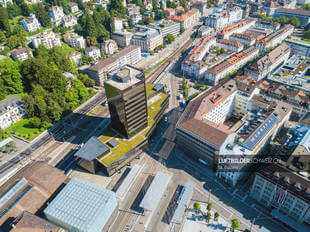 Luftaufnahme Rathaus Sankt Gallen Luftbild