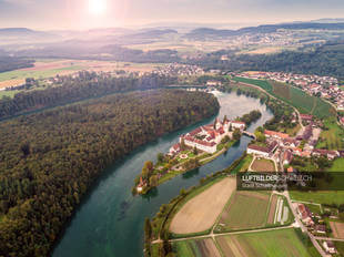 Luftaufnahme Rheinau Klosterinsel Luftbild