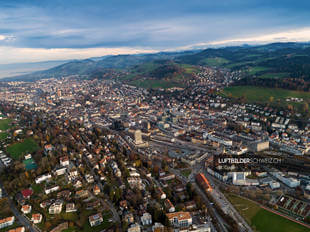 Luftaufnahme St. Gallen Stadtzentrum Luftbild