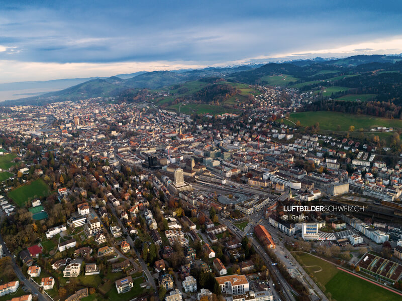 Luftaufnahme St. Gallen Stadtzentrum Luftbild