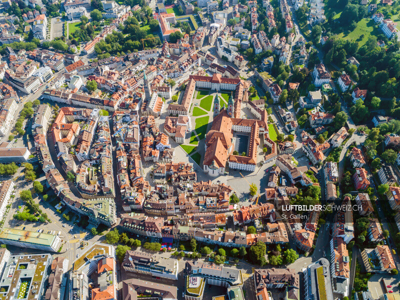 Luftaufnahme Stadt St.Gallen Luftbild
