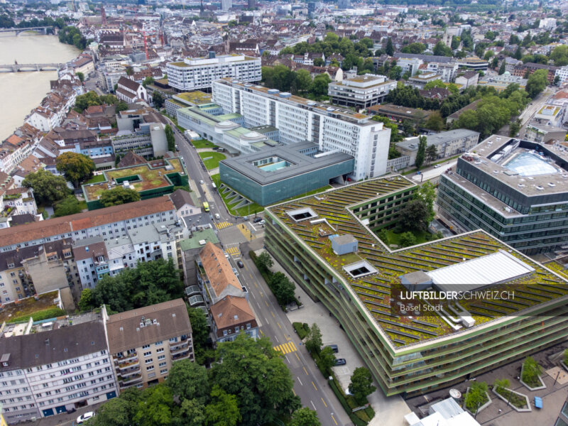 Luftaufnahme UKBB & Brustzentrum Basel Luftbild