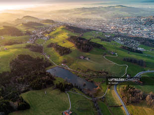 Luftaufnahme Wenigerweiher St. Gallen Luftbild