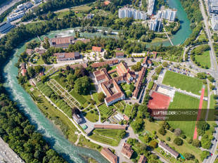 Luftaufnahme Wettingen mit Kloster Luftbild