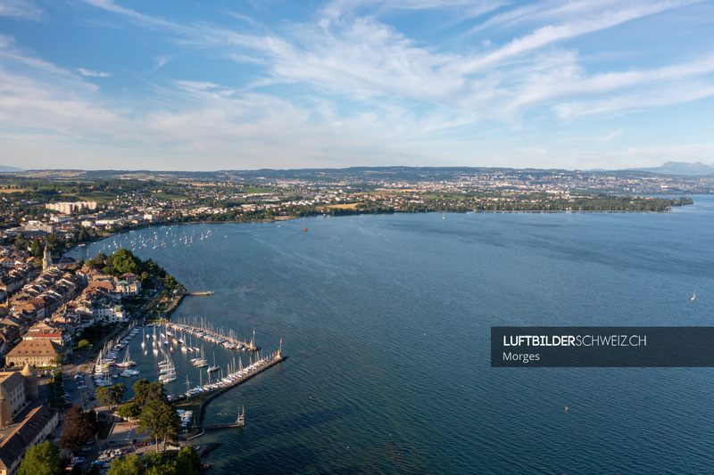 Luftbild Morges am Genfersee