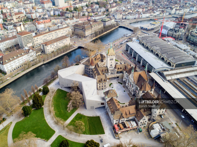 Luftbild Nationalmuseum Zürich