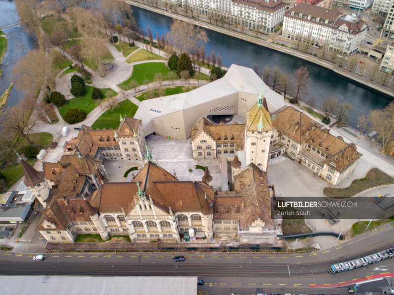 Luftbild Nationalmuseum Zürich