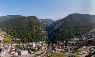 Luftbild Panorama Schlucht von Moutier