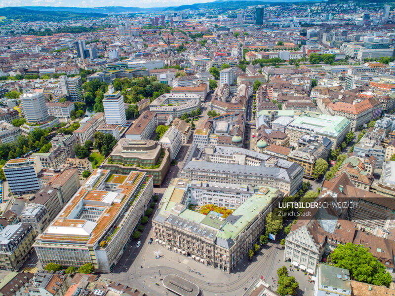 Luftbild Paradeplatz Zürich