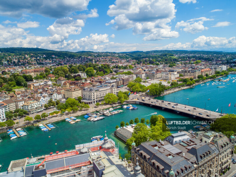 Luftbild Quaibrücke Limmat