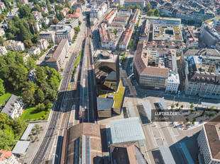 Luftbild Rathaus St. Gallen