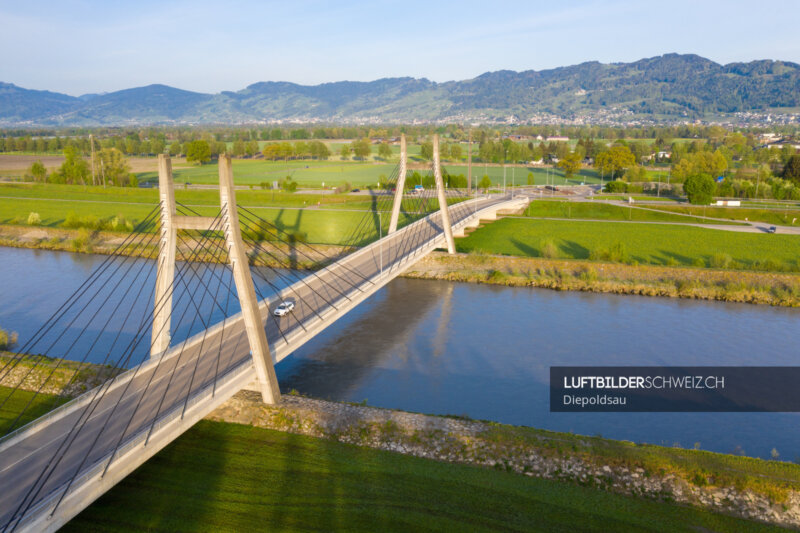 Rheinbrücke Diepoldsau Luftaufnahme Luftbild