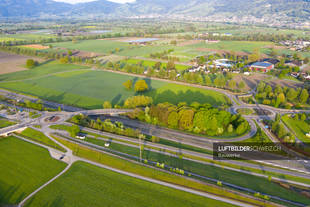 Luftbild Rheintalautobahn bei Widnau