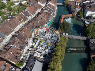 Luftbild Riesenrad in Thun