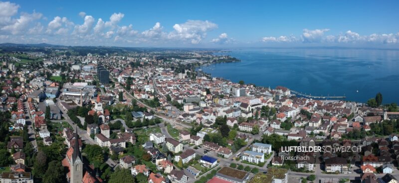 Rorschach Dronenpanorama im Sommer Luftbild