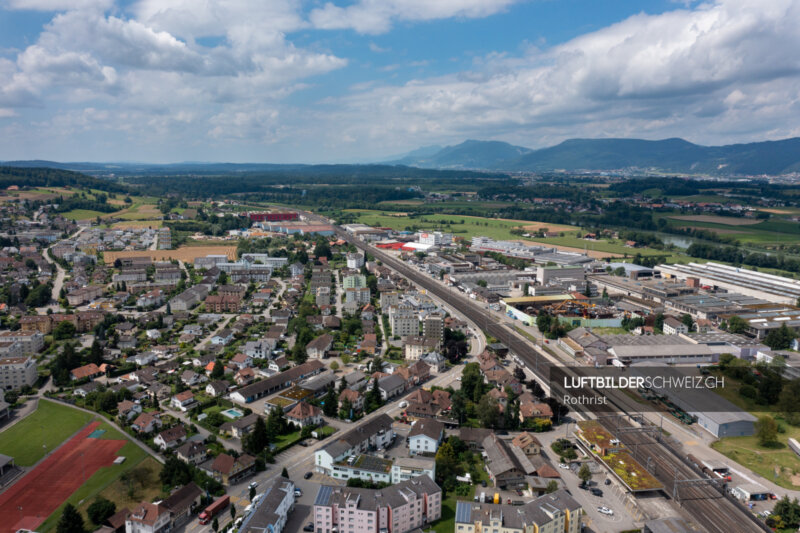 Rothrist Luftaufnahme Bahnhof Luftbild