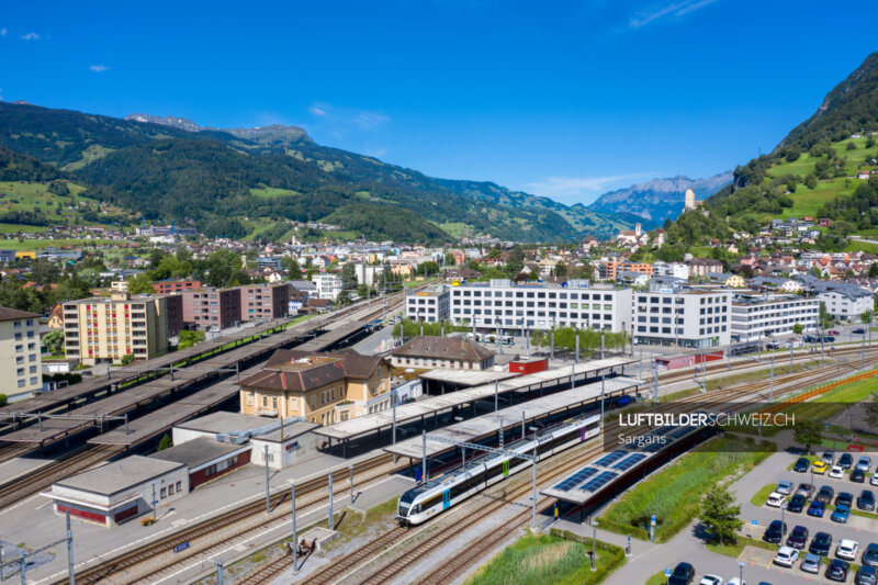 Sargans SBB Luftaufnahme Luftbild