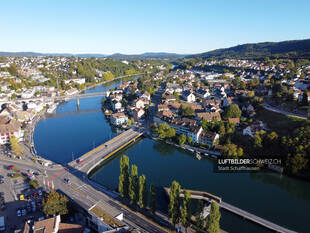 Schaffhausen Europabrücke Drohnenfoto Luftbild