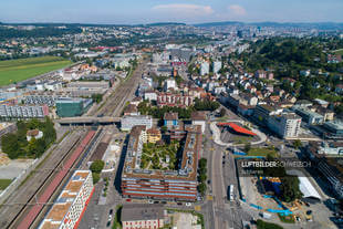 Luftbild Schlieren Bahnhof