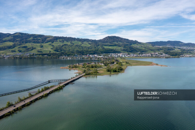 Seedamm Rapperswil Drohnenfoto Luftbild