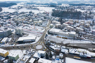 Luftbild Spital Wetzikon im Winter