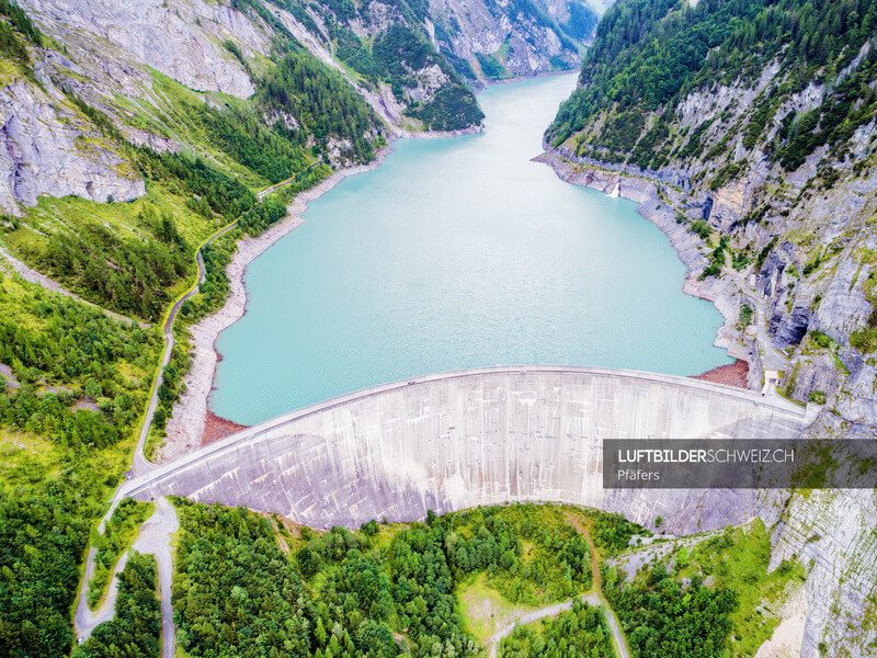 Luftbild Staumauer