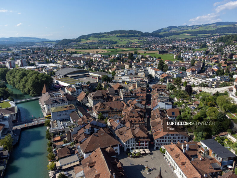 Luftbild Thun Rathausplatz