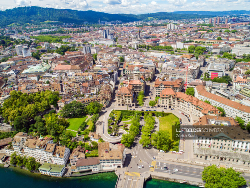 Luftbild Uraniastrasse Zürich