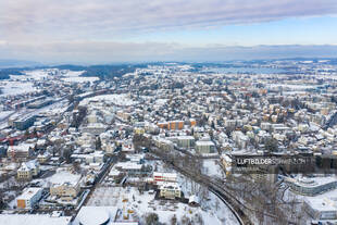 Wetzikon Drohnenbild im Winter Luftbild