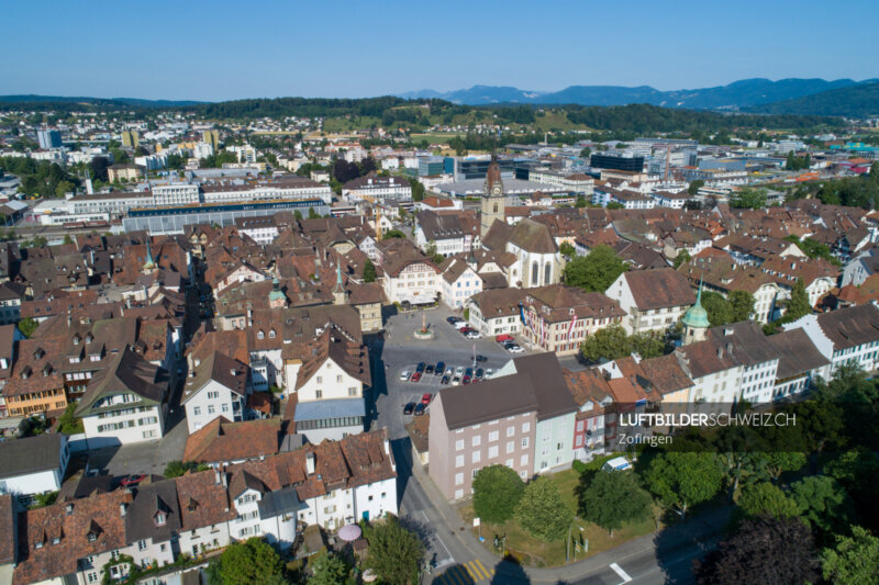 Zofingen Zentrum Luftaufnahme Luftbild