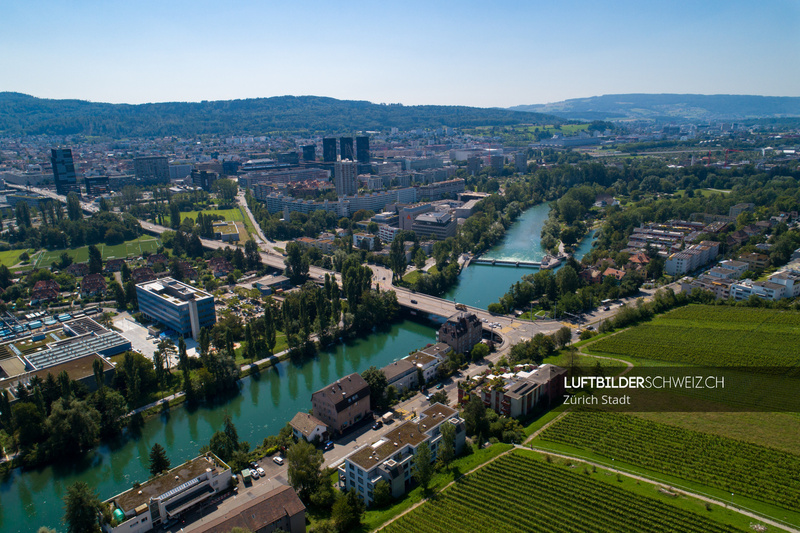 Luftbild Zürich Europabrücke