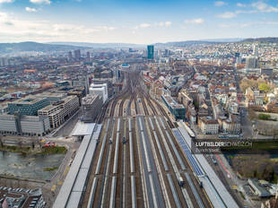 Luftbild Zürich Hauptbahnhof