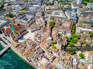 Luftbild Zürich Innenstadt