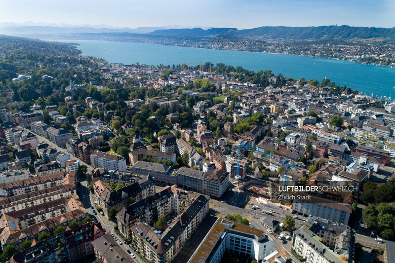 Zürich Kreuzplatz Kreis 8 Luftaufnahme Luftbild