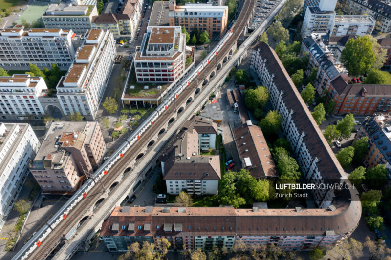 Zürich Viadukt Luftaufnahme Luftbild