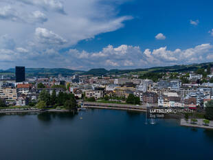 Zug Promenade Luftaufnahme Luftbild