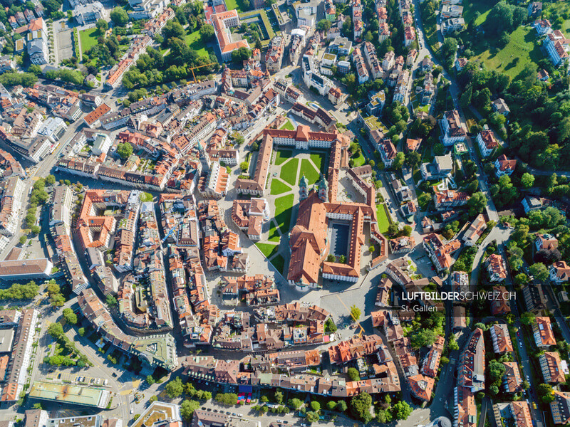 Luftbildpanorama St. Gallen