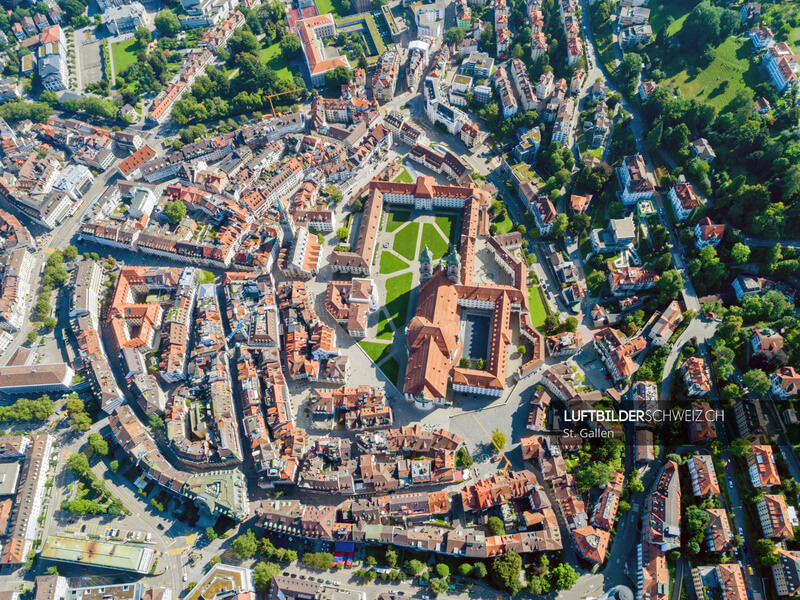 Luftbildpanorama St. Gallen