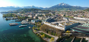 Luftaufnahme Luzern Bahnhof Luftbild