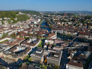 Luftaufnahme Luzern Hirschmatt Luftbild