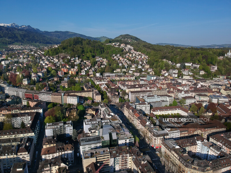 Luftbild Luzern Pilatusstrasse