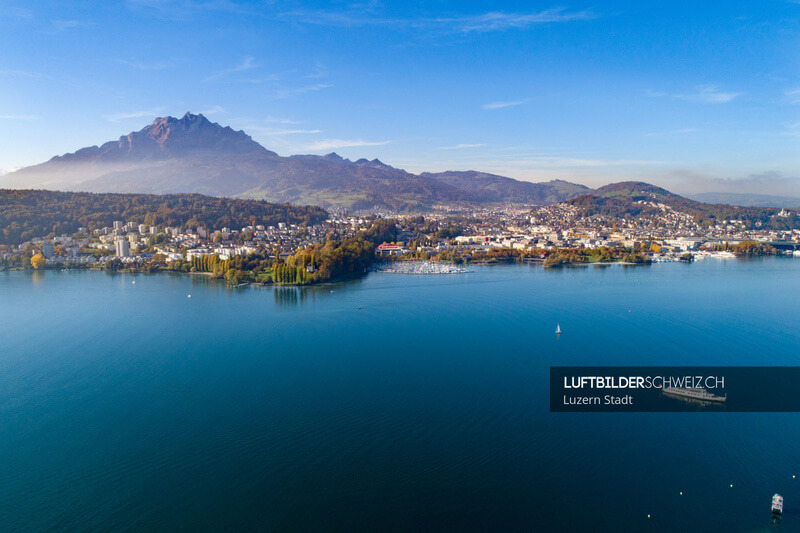 Luzern Vierwaldstättersee Pilatus Luftbild