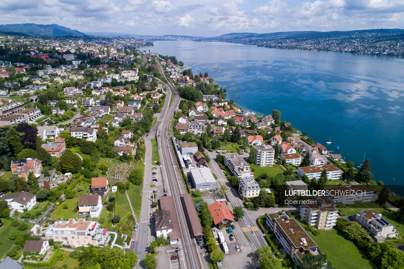 Luftbild Oberrieden Bahnhof