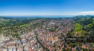 Panorama Luftbild Stadt St. Gallen